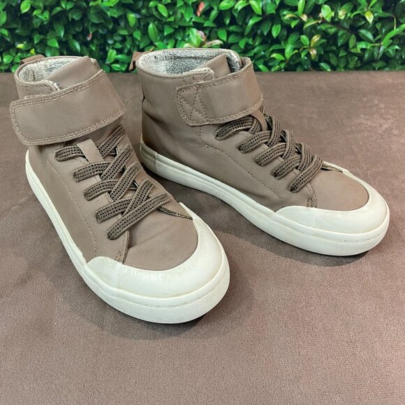 H&M Boys Beige Warm Lined High Top Velcro Slip On Shoes Size 13.5 (SKU: 103B) - Picture 5 of 8